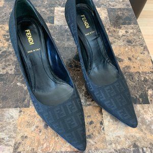 Authentic Fendi Black Logo Shoes 6.5